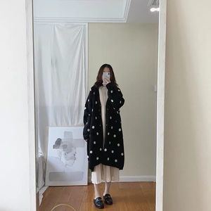SPECIAL SALE Black Open Front Knitted Coat